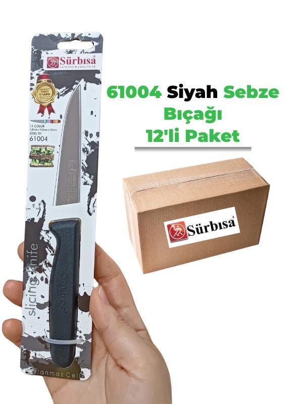 Sürbisa 61004 Sebze Bıçağı Siyah 1 Koli (12 adet) - Image 1