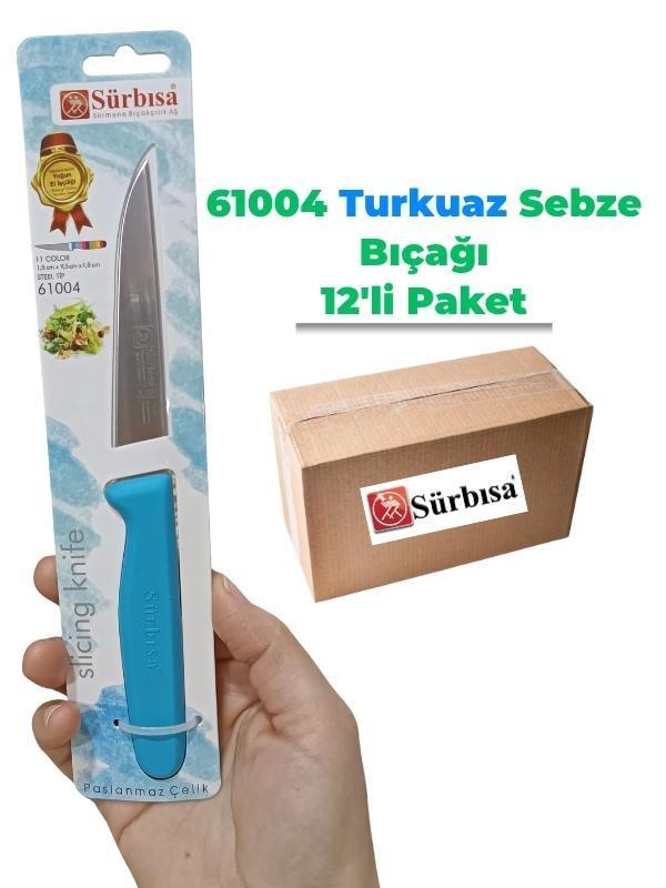 Sürbisa 61004 Sebze Bıçağı Turkuaz 1 Koli (12 adet) - Image 1