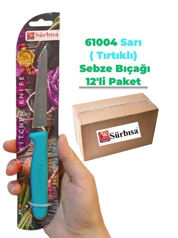 Sürbisa 61004 Sebze Bıçağı Turkuaz Lz1 Koli (12 adet Tırtıklı ) - Image 1