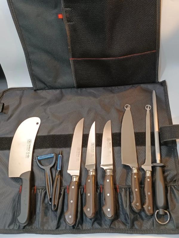 Sürbisa Çantalı Aşçı Gastronomi Handmade Bıçak Seti 9'lu Set - Image 1