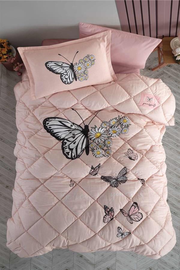 Clasy Tek Kişilik Ranforce Uyku Seti Daisy Love V2 Somon - Image 1