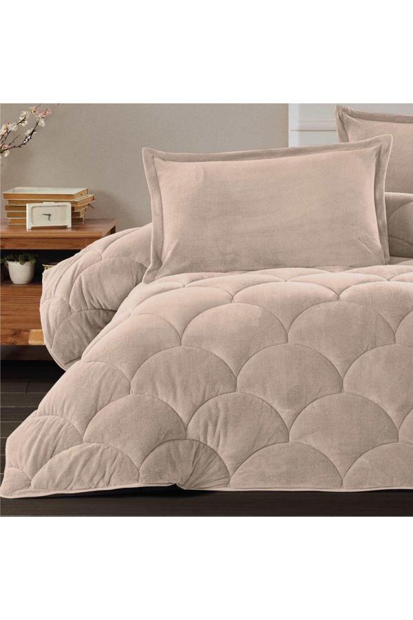 Clasy Wellsoft Çift Kişilik Yorgan Çift Taraflı Fluffy Bej V8 - Image 1