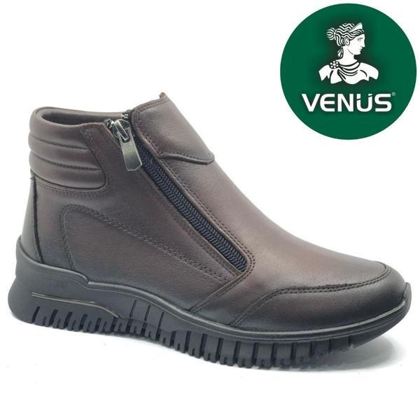 Venüs Ekko Hakiki Deri Düz Kaymaz Taban Ortopedik Kadın Bot - Image 1
