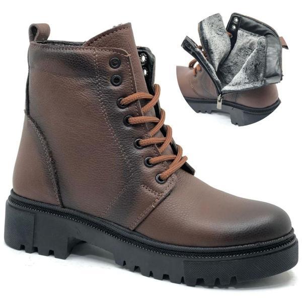 Kocamanlar 4291 Hakiki Deri Postal Kadın Bot - Image 1