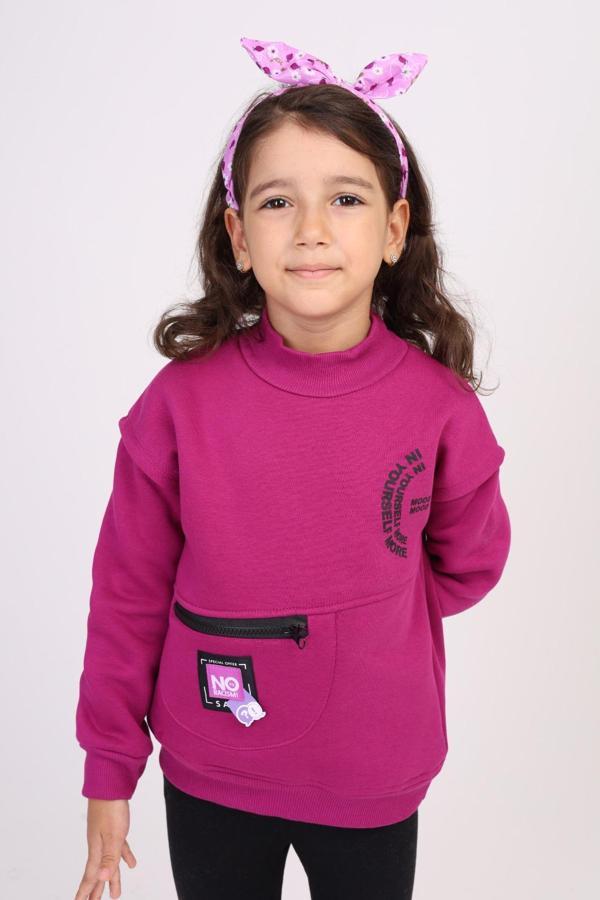 Toontoy Kız Çocuk Baskılı Sweatshirt - Image 1