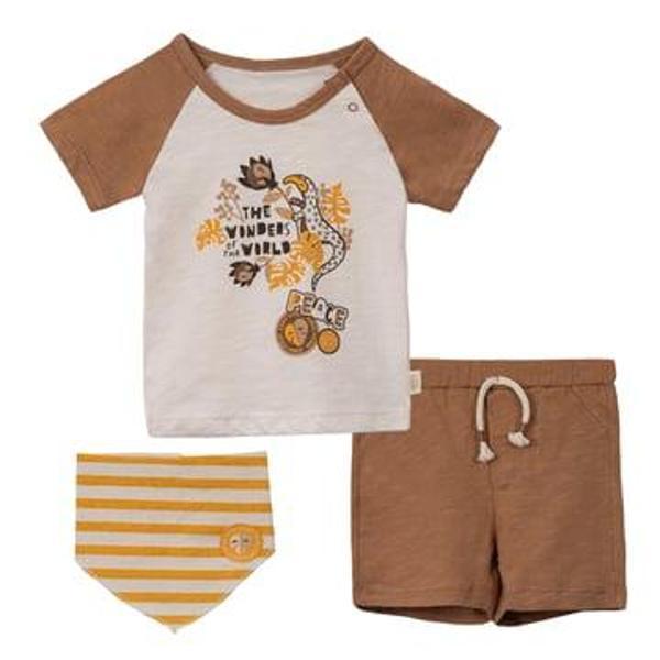 IGUANA TSHIRT ŞORT BANDANA TAKIM Camel - Image 1