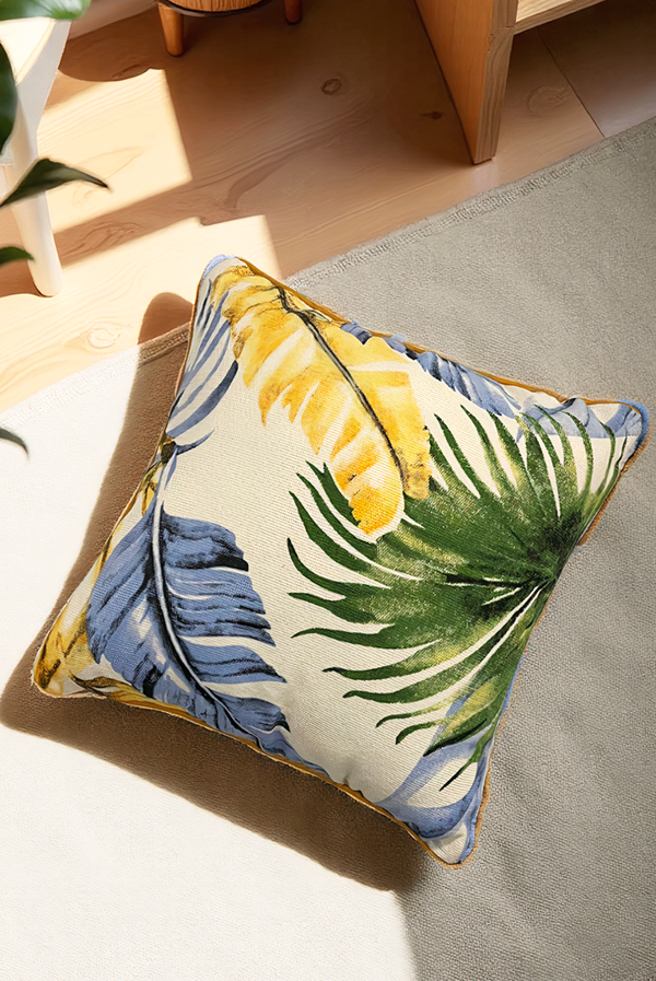 Tropical Yaprak Desen Kırlent Kılıfı 45x45cm - Image 1