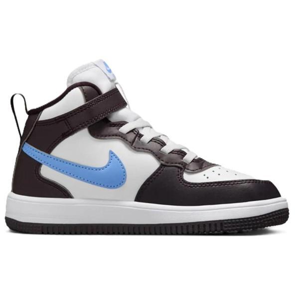 Nike Force 1 Mid Eaesyon AF1(PS) Leather Unisex Sneaker Hakiki Deri Bilekli Günlük Spor Ayakkabı Beyaz - Image 1