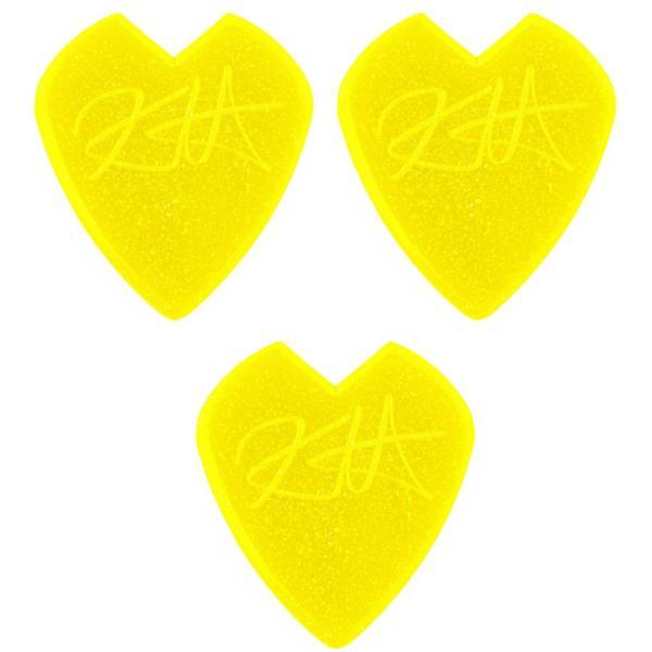 Jim Dunlop 47RKH3NYS Jazz III Pena 3 Adet Kirk Hammett Yellow Glitter - Image 1