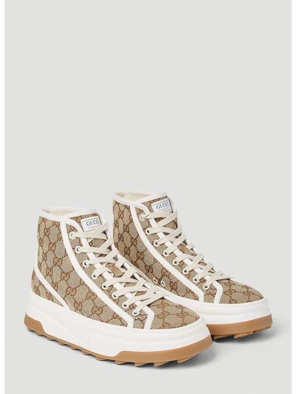 Gucci Ayakkabı Canvas High Top Sneakers - Image 1
