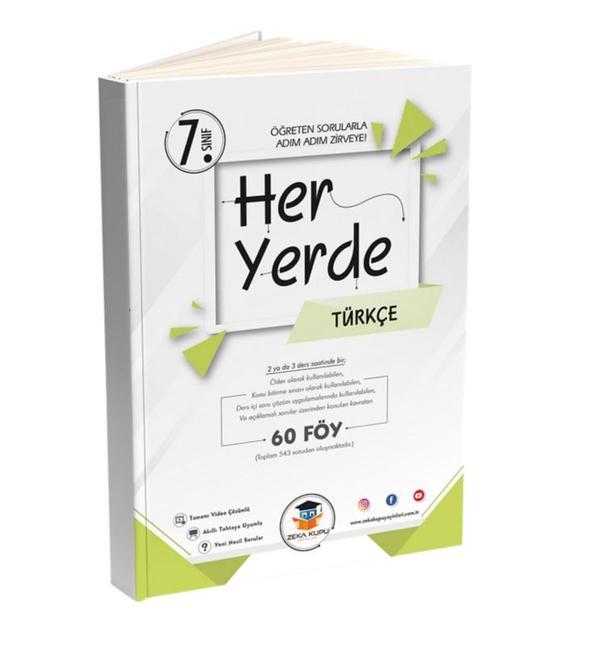 Zeka Küpü Yayınları 7. Sınıf  Her Yerde Türkçe Soru Föyleri - Zeka Küpü Yayınları - Image 1