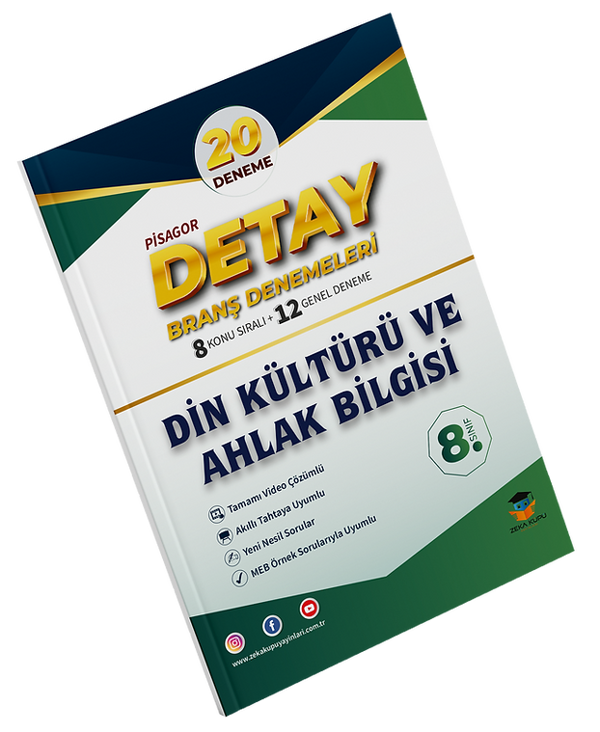 Zeka Küpü Yayınları 8. Sınıf Pisagor Detay Din Kültürü 20li Branş Denemesi - Zeka Küpü Yayınları - Image 1
