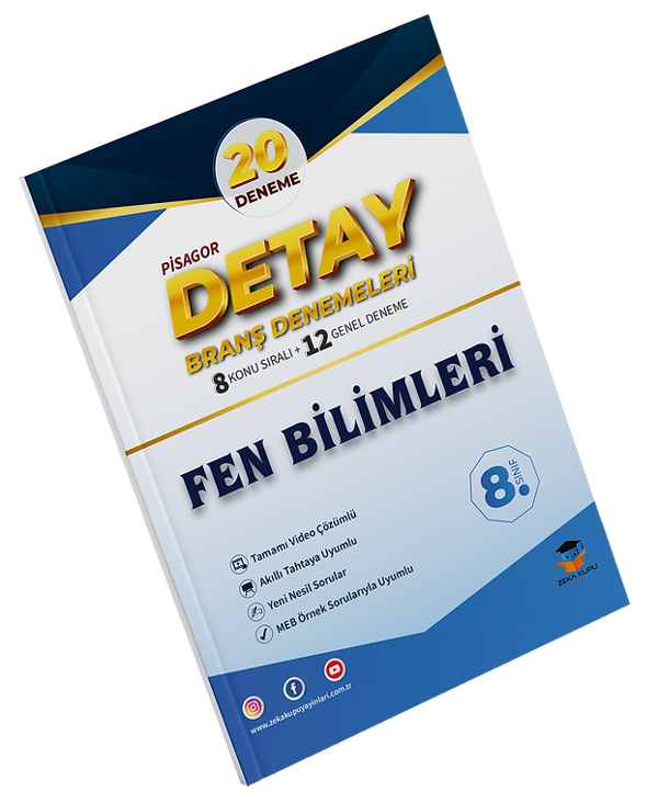 Zeka Küpü Yayınları 8. Sınıf Pisagor Detay Fen Bilimleri 20li Branş Denemesi - Zeka Küpü Yayınları - Image 1