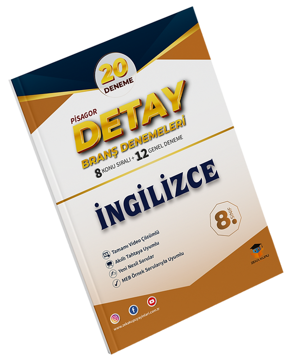 Zeka Küpü Yayınları 8. Sınıf Pisagor Detay İngilizce 20li Branş Denemesi - Zeka Küpü Yayınları - Image 1