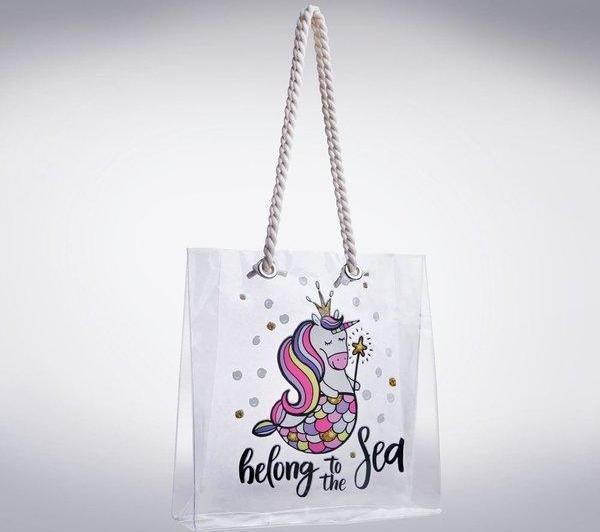 4NIO Şeffaf Plaj Çantası Unicorn - Image 1