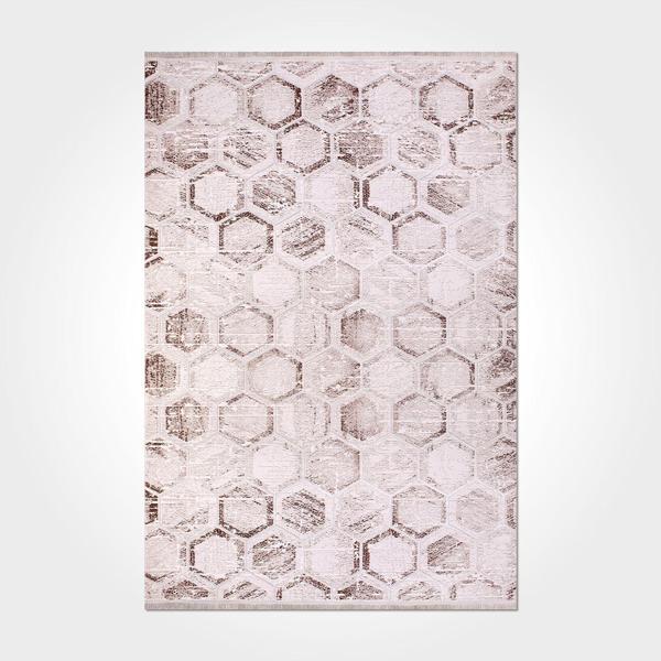 Michelle Krem Geometrik Etnik Modern Desenli Pamuk Hav Vermeyen Leke Tutmayan Kolay Temizlenen Yumuşak Makine Salon Yolluk Mutfak Halı - Image 1