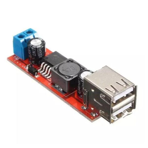 Dual USB Soket Output 9V/12V/24V/36V to 5VDC-DC 3A Step-Down Araç Şarj - Image 1