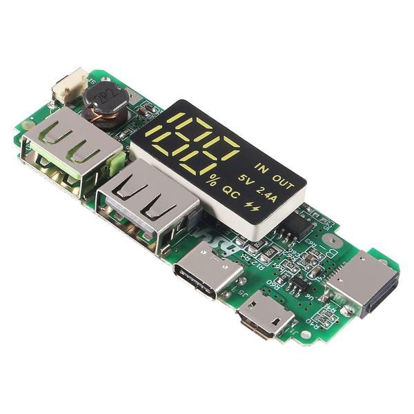 18650 Lityum Pil Şarj Modülü Dijital Göstergeli 5V2.4A 2A 1A Dual USB Çıkış - Image 1