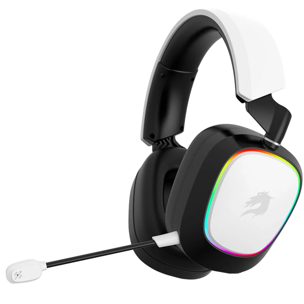 GameBooster WBH23W Nemesis PRO RGB Wireless 2.4G+BT Beyaz Gaming Kulaklık - Image 1