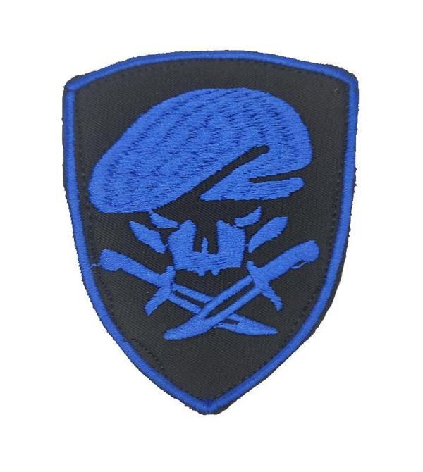 Single Sword Nakış Patch - Büyük Boy Bere-Bıçak Peç MAVİ-HAKİ - Image 1