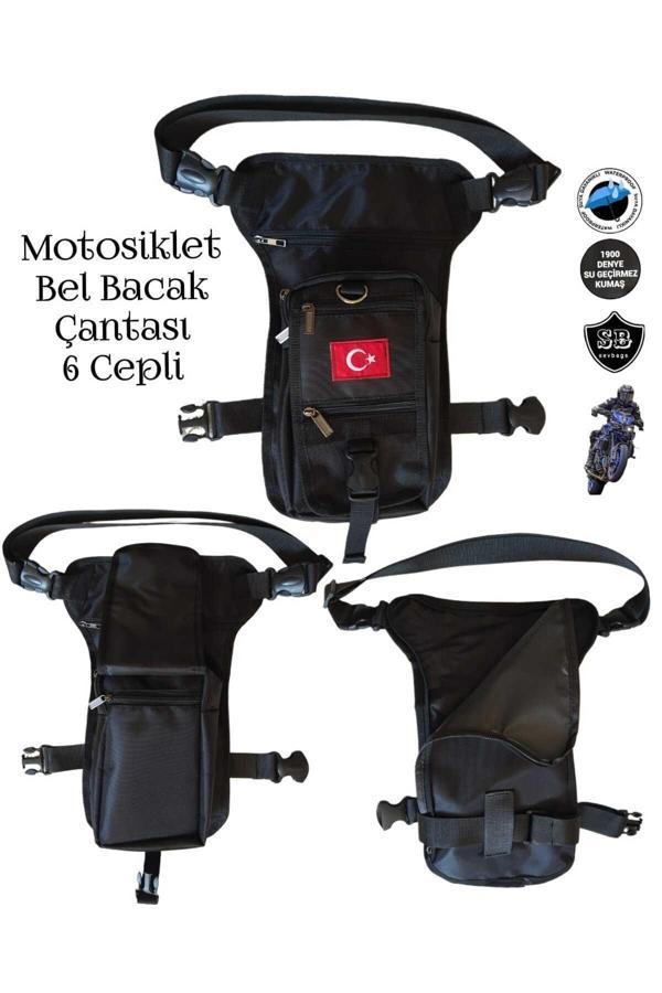 Sevbags Motosiklet Bel Bacak Çantası 6 Gözlü - Image 1