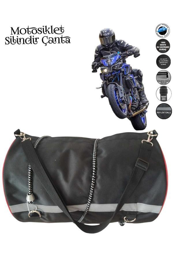 Sevbags Motosiklet Silindir Çanta Gergi Lastikli 30Xx40 - Image 1