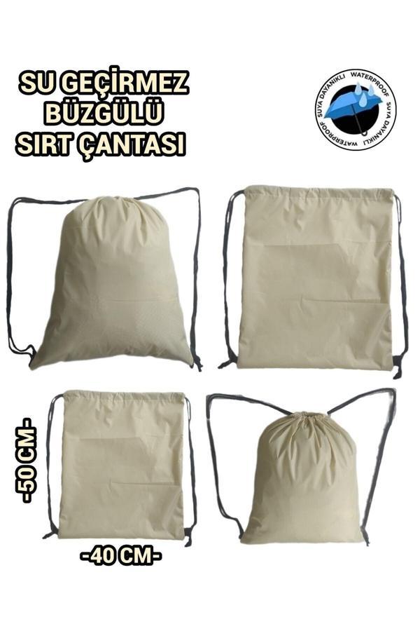 Sevbags Imperteks Su Geçirmez Ip Büzgülü Sırt Çantası Hafif Ince Kumaş - Image 1