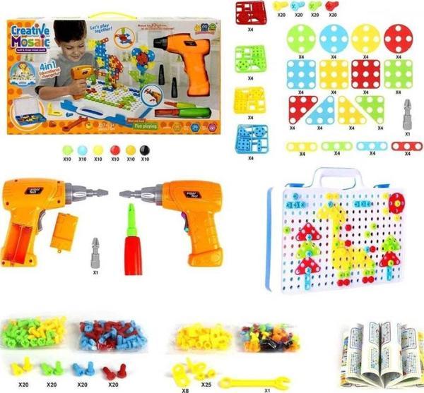 Güven Oyuncak Matkaplı Aktivite Çantası 3D Yaratıcı 237 Parça GVN-609 - Image 1