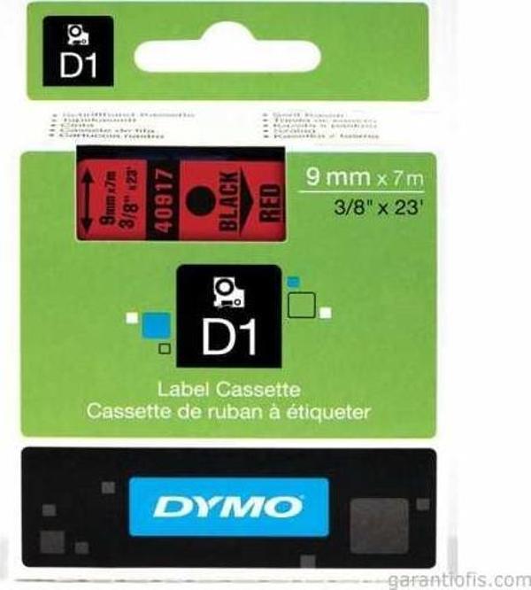 DYMO D1 Kırmızı/Siyah Yedek Şerit 9mm x 7mt (40917) - Image 1