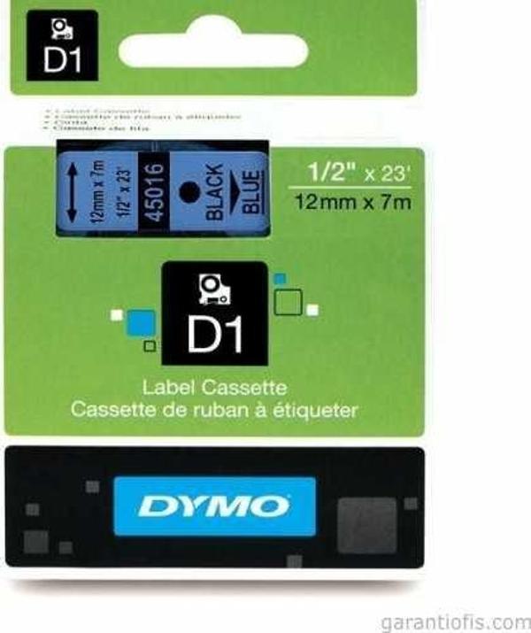 DYMO D1 Mavi/Siyah Yedek Şerit 12mm x 7mt (45016) - Image 1