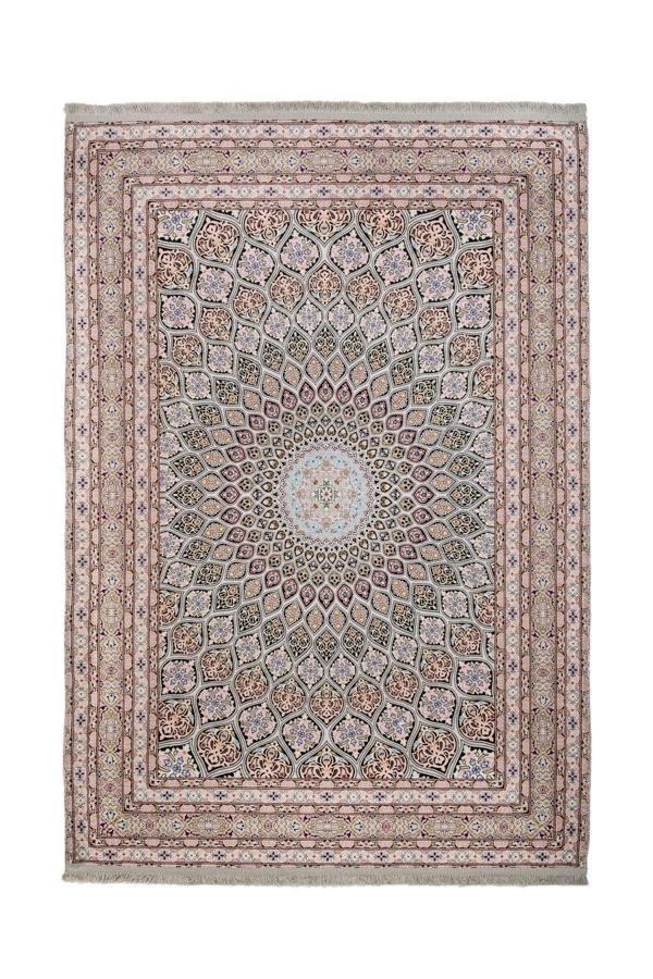 Westland Çerçeveli Bej Polyester Dikdörtgen Modern Desenli Pamuk Makinada Yıkanabilir Hav Toz Vermez Leke Tutmayan Kaymaz Taban Dijital Makine Baskı Salon Yolluk Mutfak Halı - Image 1