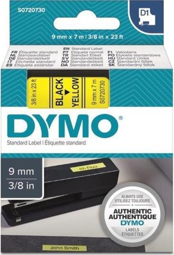 DYMO D1 Sarı/Siyah Yedek Şerit 9mm x 7mt (40918) - Image 1