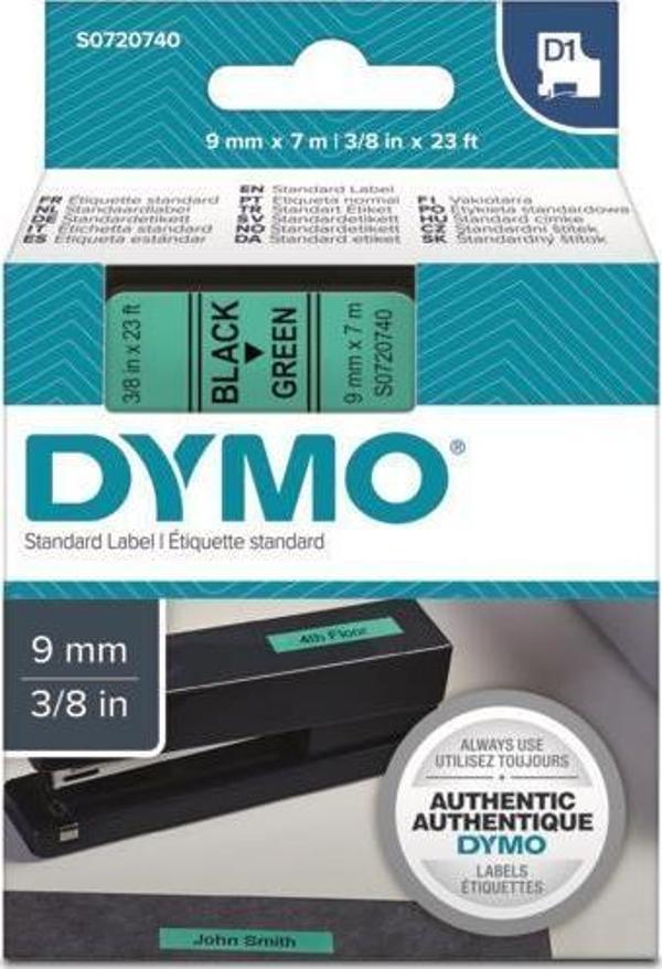DYMO D1 Yeşil/ Siyah Yedek Şerit 9mm x 7mt (40919) - Image 1
