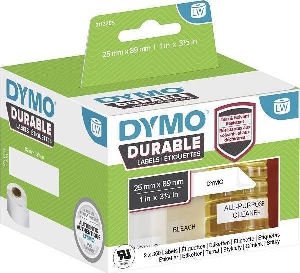 DYMO Etiket rulosu 89 x 25 mm PE film Beyaz 700 adet Kalıcı 2112285 Çok amaçlı etiketler, Adres etiketleri - Image 1