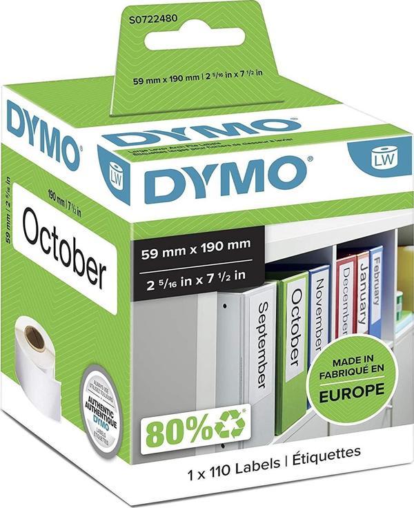 DYMO Geniş Klasörlere Uyumlu Sırt Etiketi 59x190mm (99019) - Image 1