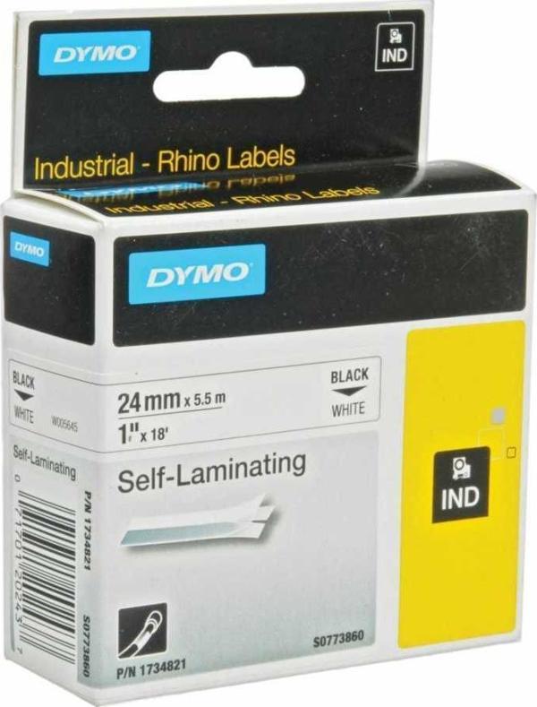 DYMO RhinoPRO 1734821 Beyaz/Siyah Lamine Vinil Şerit 24 mm x 5,5 mt - Image 1