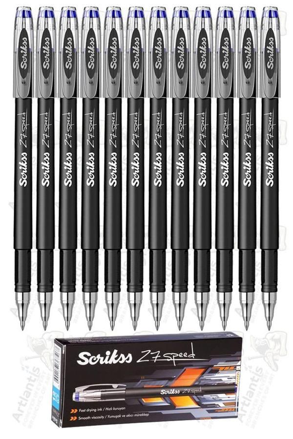 Mavi Pilot Kalem Speed 27 12 Adet Scrikss Pilot Kalem 0.7 mm Roller Uçlu Pilot Kalem İnce Uçlu Likit Mürekkepli Pilot - Image 1