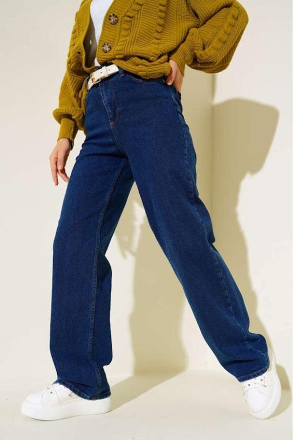 Boutich Kadın Likralı Palazzo Jean Pantolon - Image 1