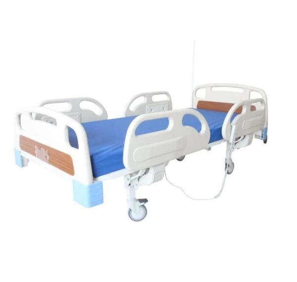 2 Motorlu Hastane Tipi Hasta Karyolası Full ABS | Komple Set, 10 cm Yatak ve Serum Askısı Dahil - Image 1
