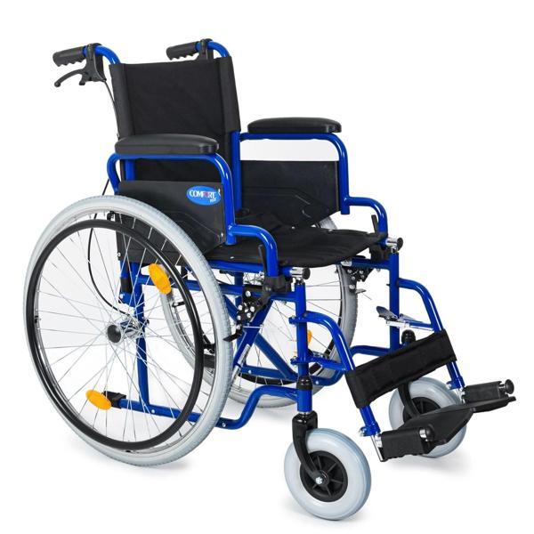 Comfort Plus Tekerlekli Sandalye | 40 cm Oturma Genişliği, Refakatçi Frenli, Çelik Gövde, DM-312 - Image 1