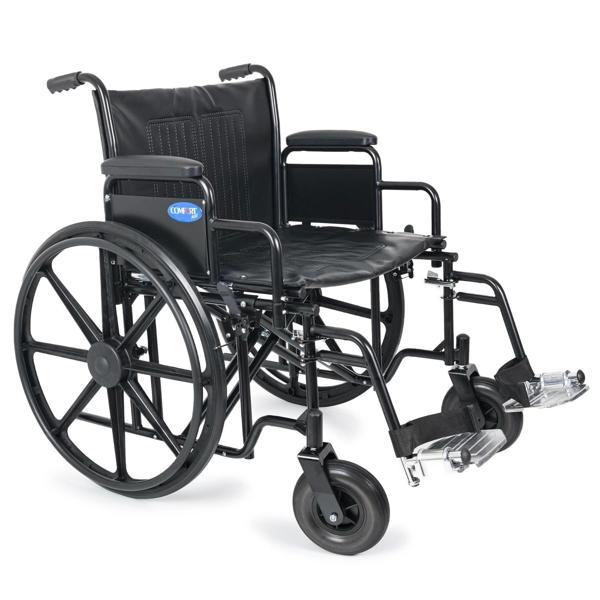 Comfort Plus Tekerlekli Sandalye | XXL 60 cm Genişlik, Refakatçi Frenli, Çelik Gövde, 180 Kg Taşıma  - Image 1