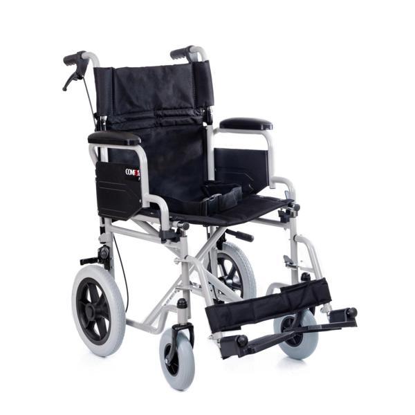 Comfort Plus Transfer Tekerlekli Sandalye | Refakatçı Frenli, Ayarlanabilir Ayaklı, Mini Tasarım DM- - Image 1