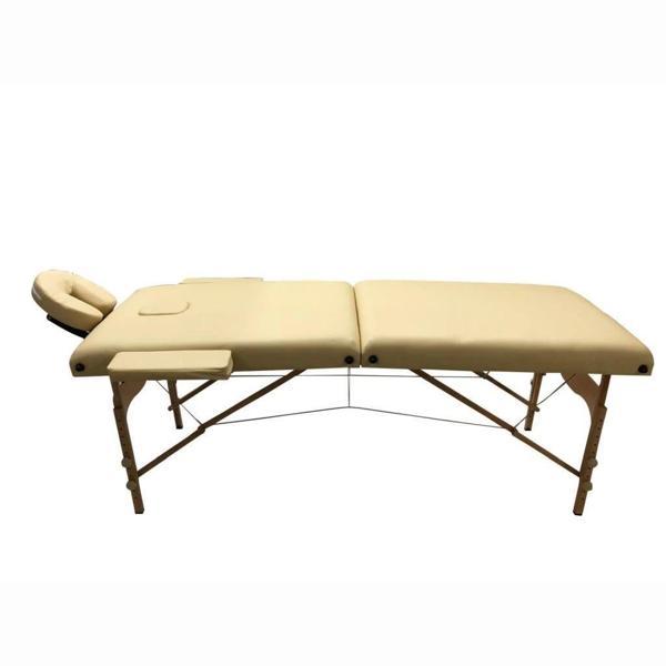 Comfort Plus Masaj Masası Bej | Ahşap Ayaklı, Ayarlanabilir Yükseklik, Taşıma Çantalı GM-201 - Image 1