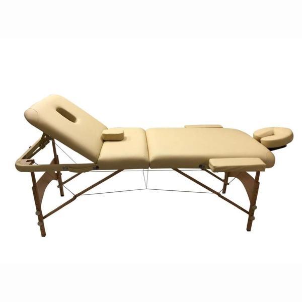 Comfort Plus Masaj Masası Bej | Ahşap Ayaklı, Ayarlanabilir Yükseklik, Taşıma Çantalı GM-305 - Image 1
