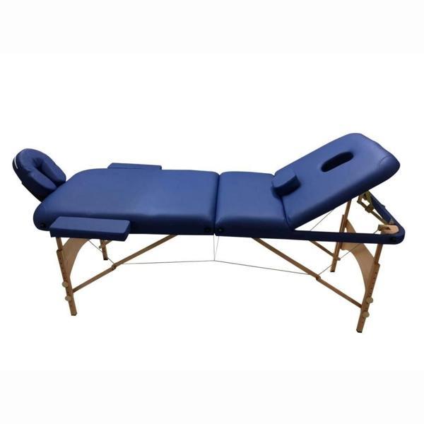 Comfort Plus Masaj Masası Mavi | Ahşap Ayaklı, Ayarlanabilir Yükseklik, Taşıma Çantalı GM-305 - Image 1