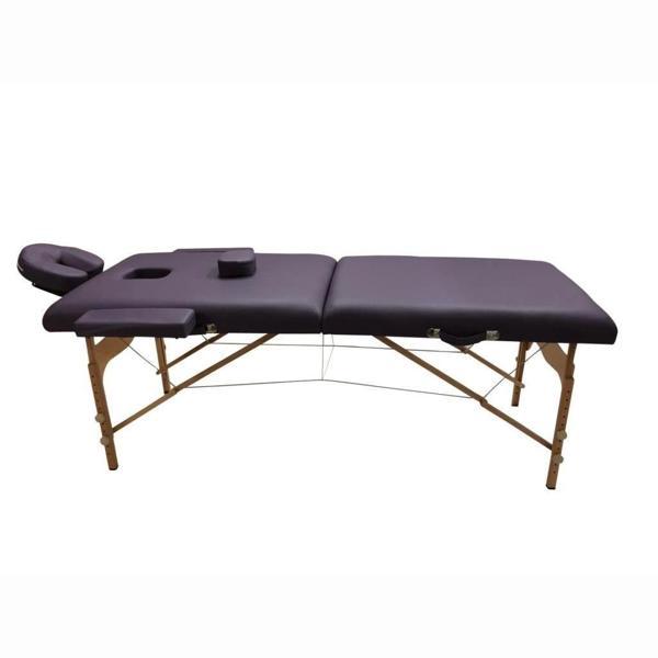 Comfort Plus Masaj Masası Mor | Ahşap Ayaklı, Ayarlanabilir Yükseklik, Taşıma Çantalı GM-201 - Image 1