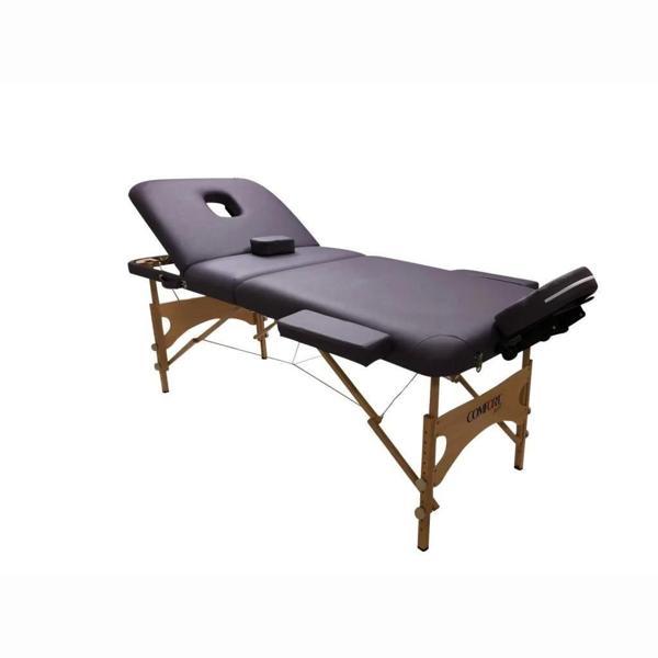 Comfort Plus Masaj Masası Mor | Ahşap Ayaklı, Ayarlanabilir Yükseklik, Taşıma Çantalı GM-305 - Image 1