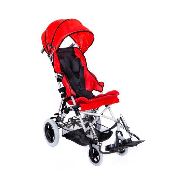 Comfort Plus Pediatrik Baston Puset Kırmızı | Alüminyum Şase, Baston Tipi Katlanır Kasa, Quick Relea - Image 1