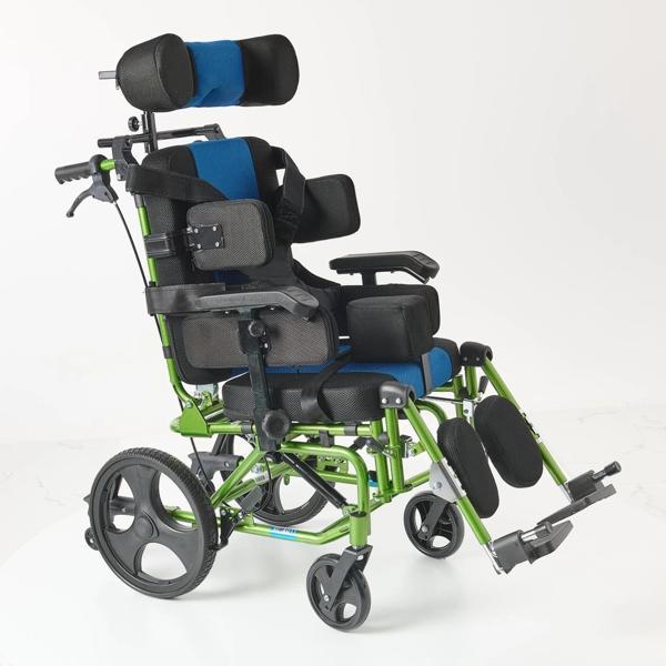 Comfort Plus Pediatrik Tekerlekli Sandalye | Yatarlı ve Tilt Özellikli, Göğüs ve Bacak Destekli, Alü - Image 1