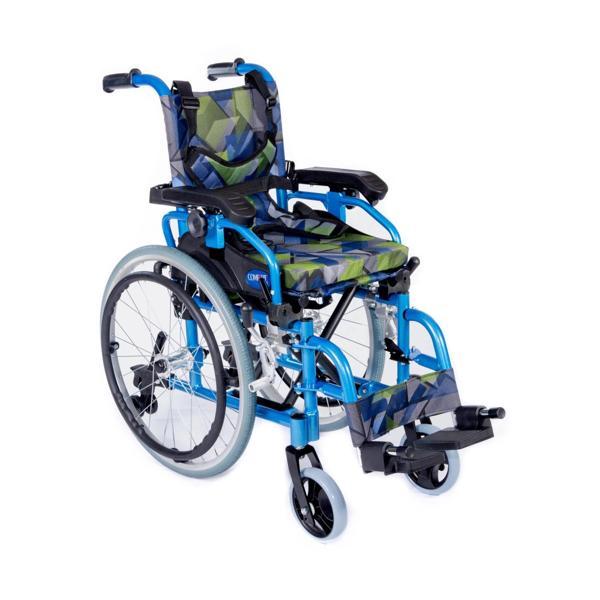 Comfort Plus Pediatrik Tekerlekli Sandalye Yeşil | Alüminyum Şase, Göğüs Destekli Emniyet Kemeri, Qu - Image 1